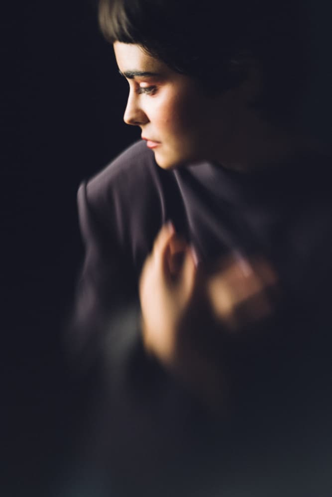 Pensive Woman Portrait by M. Emre Erol — canvas wall art