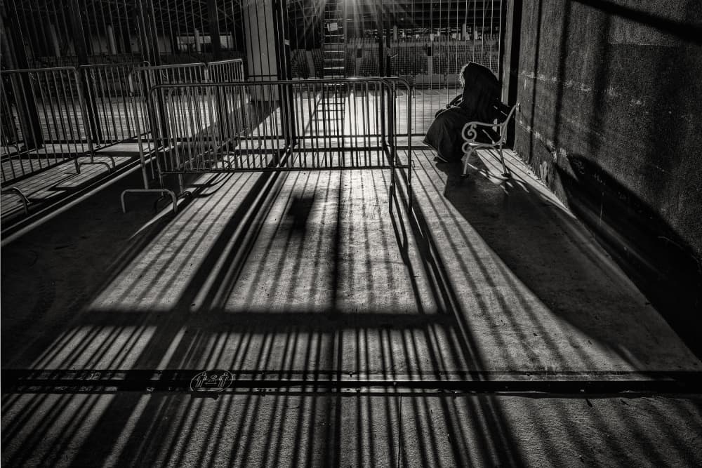 Urban Shadow Solitude by Aleš Klabus — canvas wall art