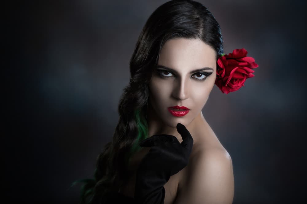 Dark Elegance Red Rose by Peppe Tambè — canvas wall art