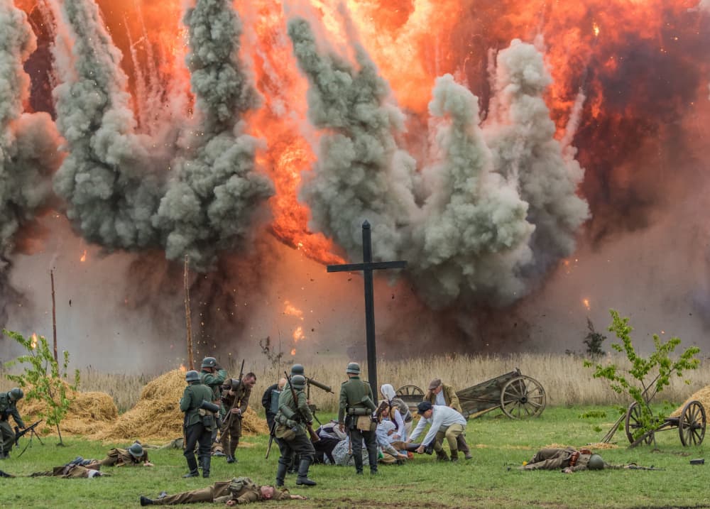 Explosive Battlefield Drama by Slawomir Kowalczyk AFRP FIAP IAAP — canvas wall art