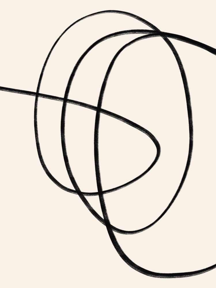 Abstract Flowing Lines by Little Dean — canvas wall art
