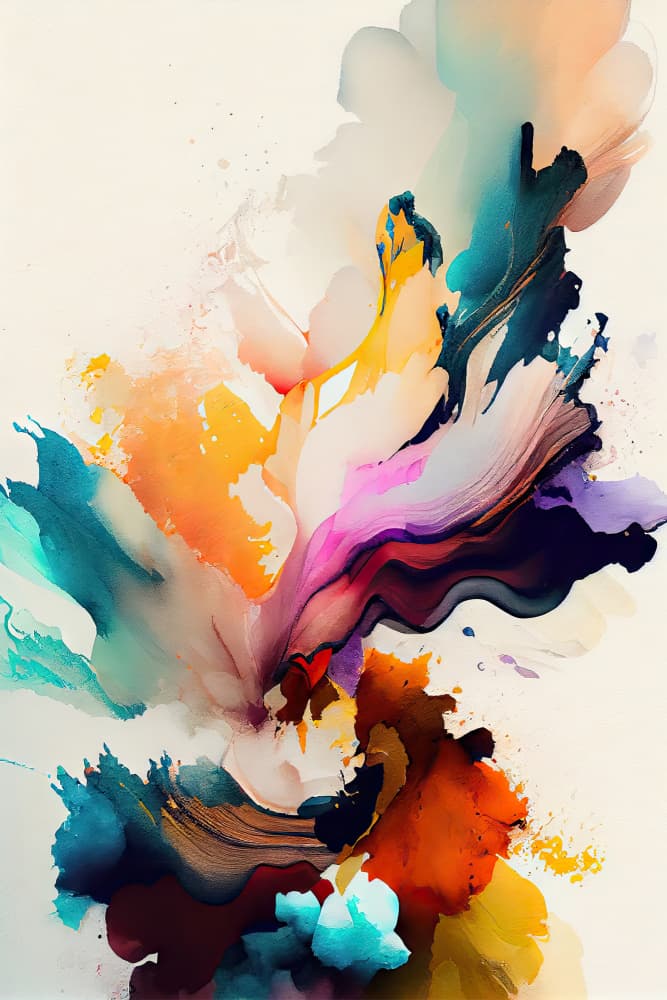 Vibrant Fluid Abstract by Mauro — canvas wall art