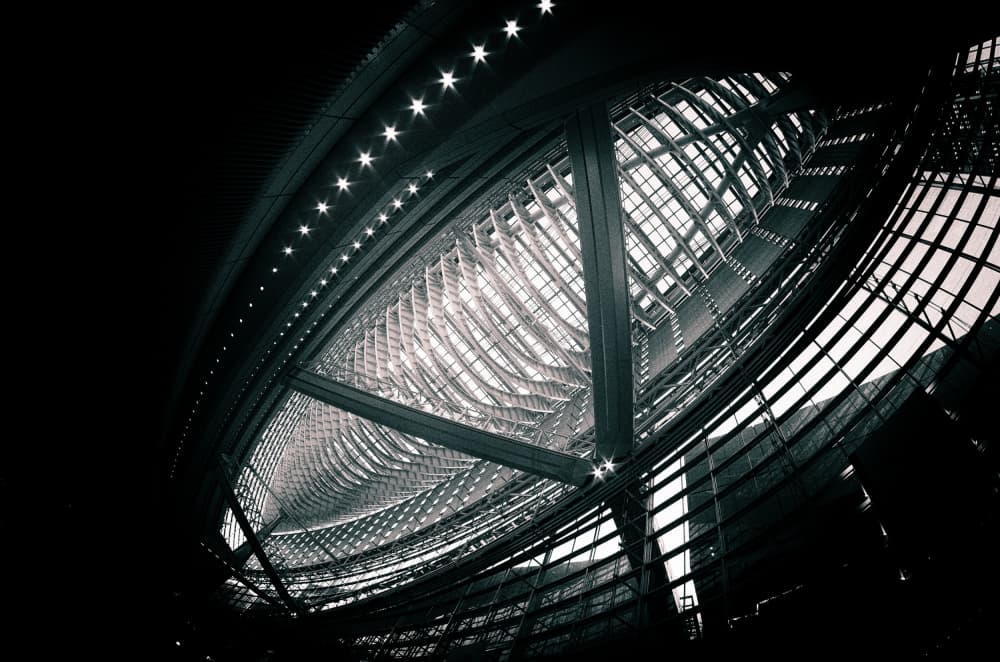 Modern Architectural Curves by Shigeharu — canvas wall art