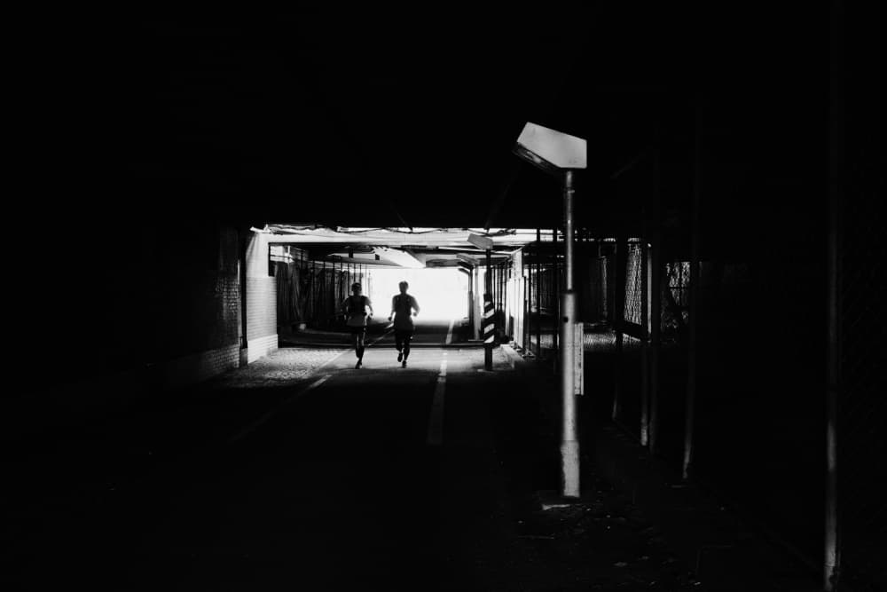 Runners Towards Light by Ryoga Otake — canvas wall art