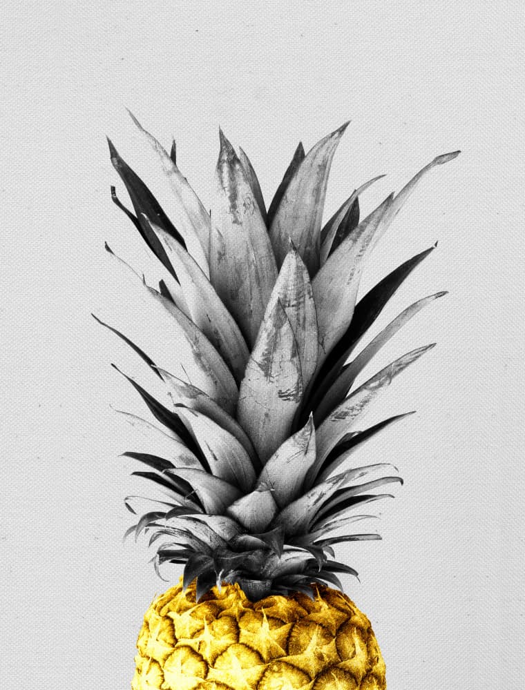Golden Tropical Pineapple by Vitor Costa — canvas wall art
