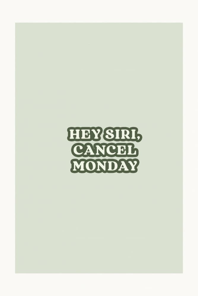 Cancel Monday Quote by Treechild — canvas wall art