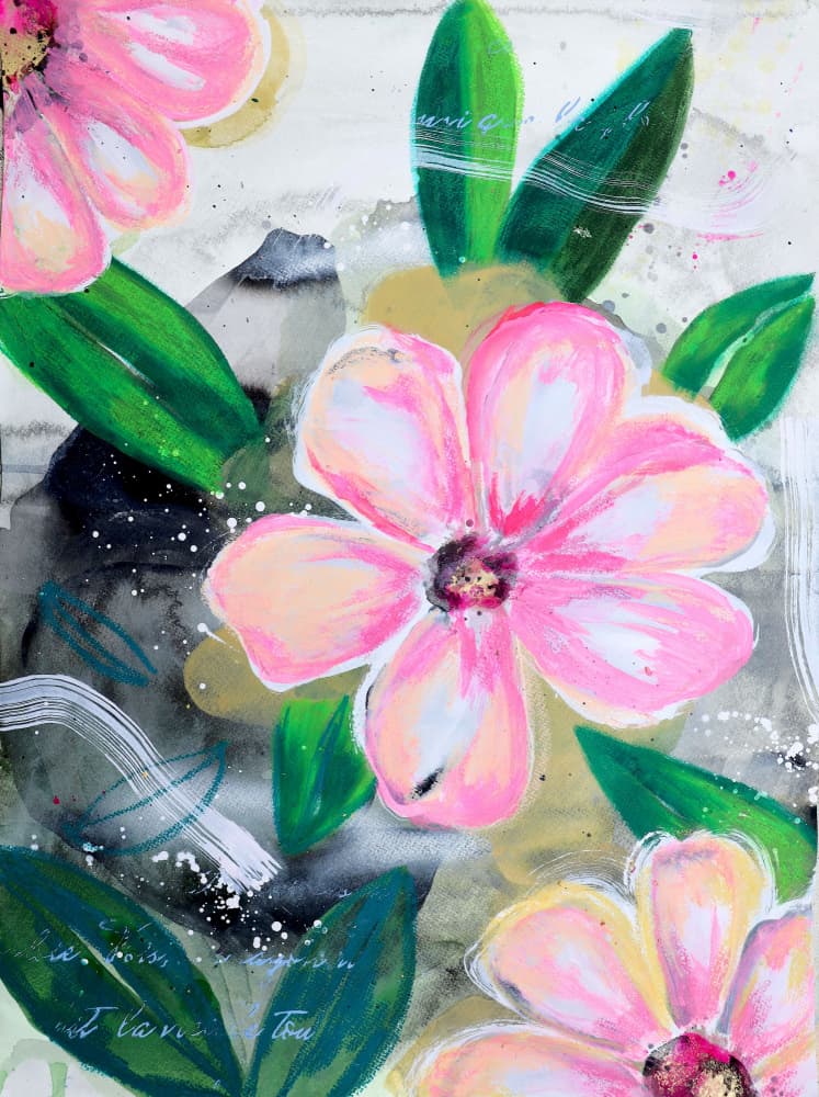 Vibrant Pink Blooms by POOVI ART — canvas wall art