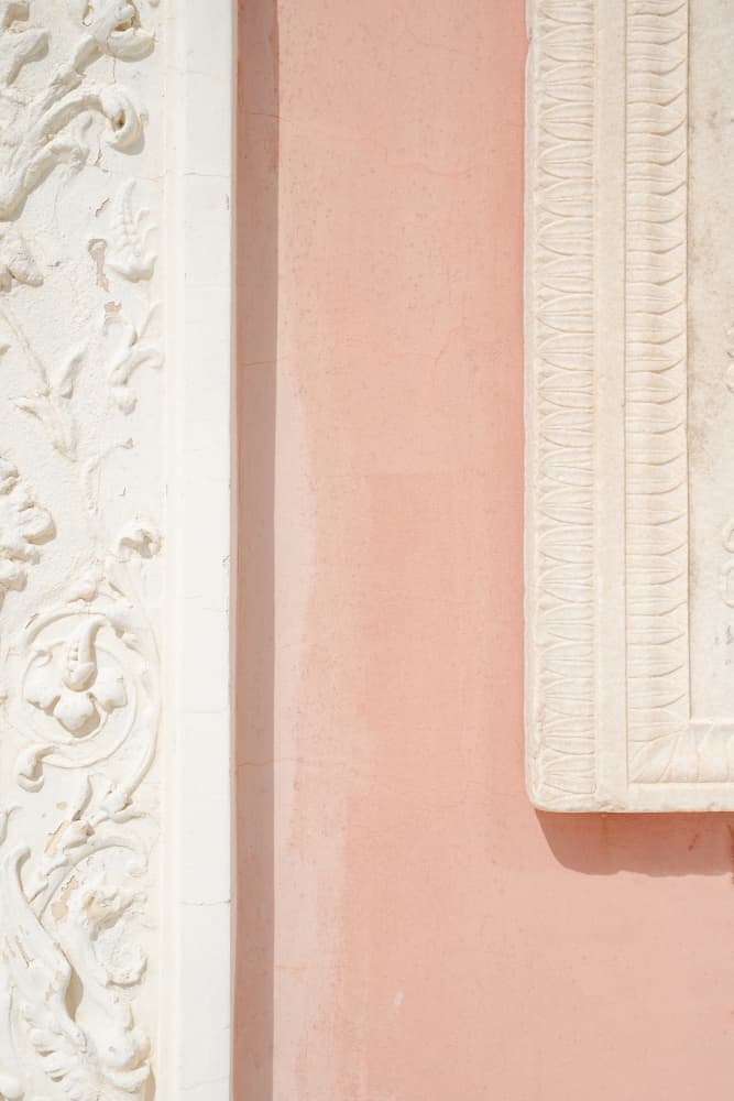 Ornate Pink Wall Details by Henrike Schenk — canvas wall art