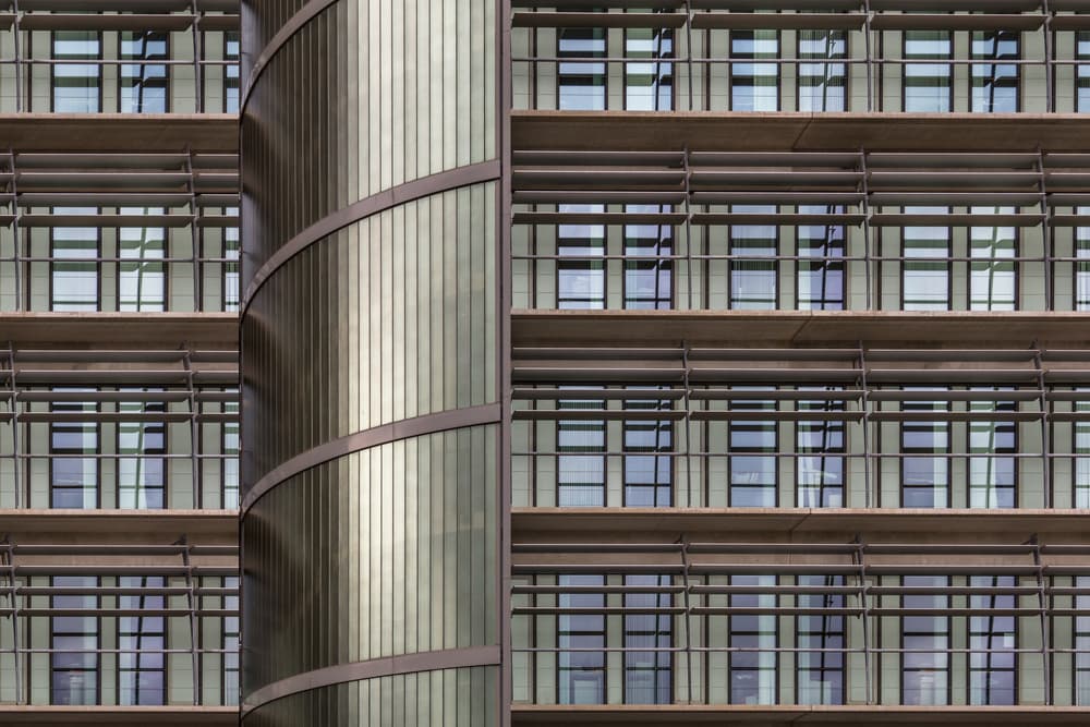 Modern Glass Facade by Theo Luycx — canvas wall art
