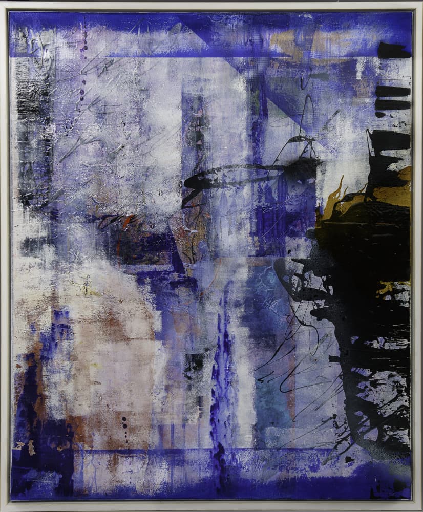 Dynamic Blue Abstraction by Mikael Altersten — canvas wall art