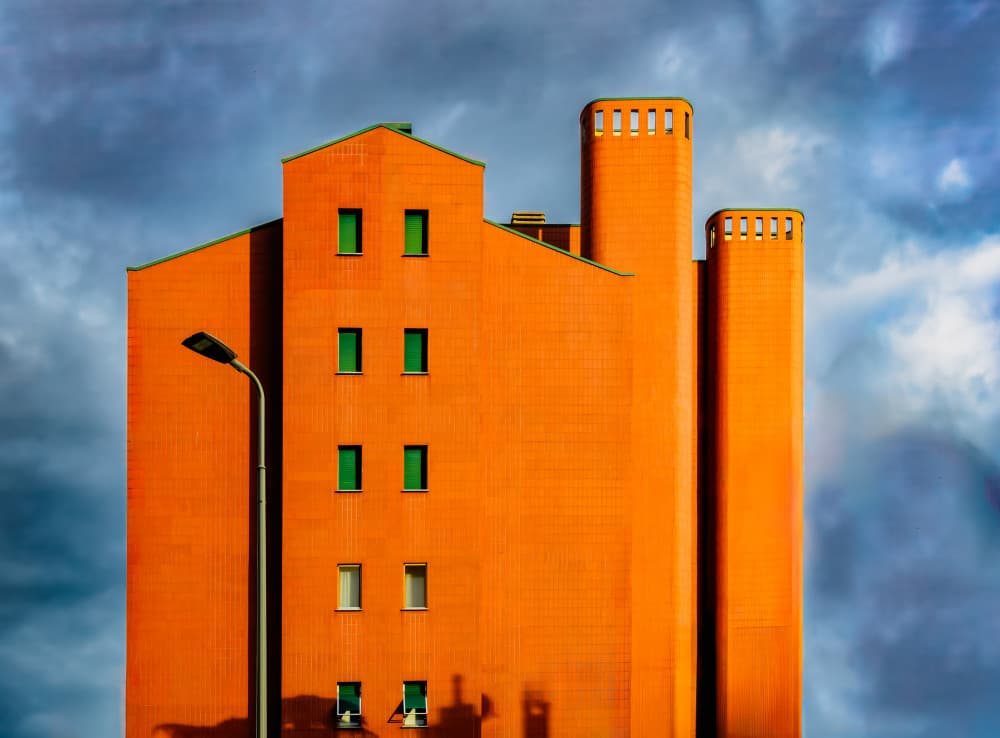 Bold Orange Urban Contrast by Eden Antho — canvas wall art