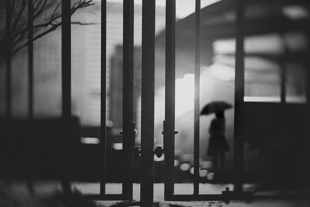 Rainy Night Umbrella by Teruhiko Tsuchida — canvas wall art