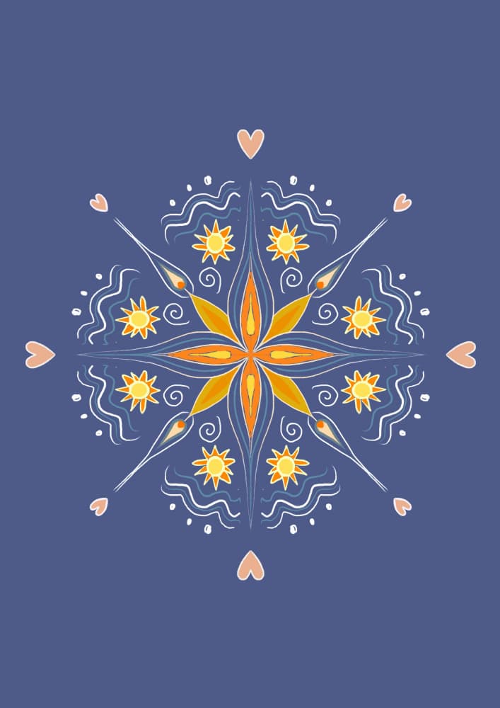 Sunny Heart Mandala by Studio Dolci — canvas wall art