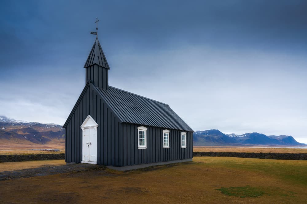 Iconic Black Church by Eugenio Pastor Benjumeda — canvas wall art