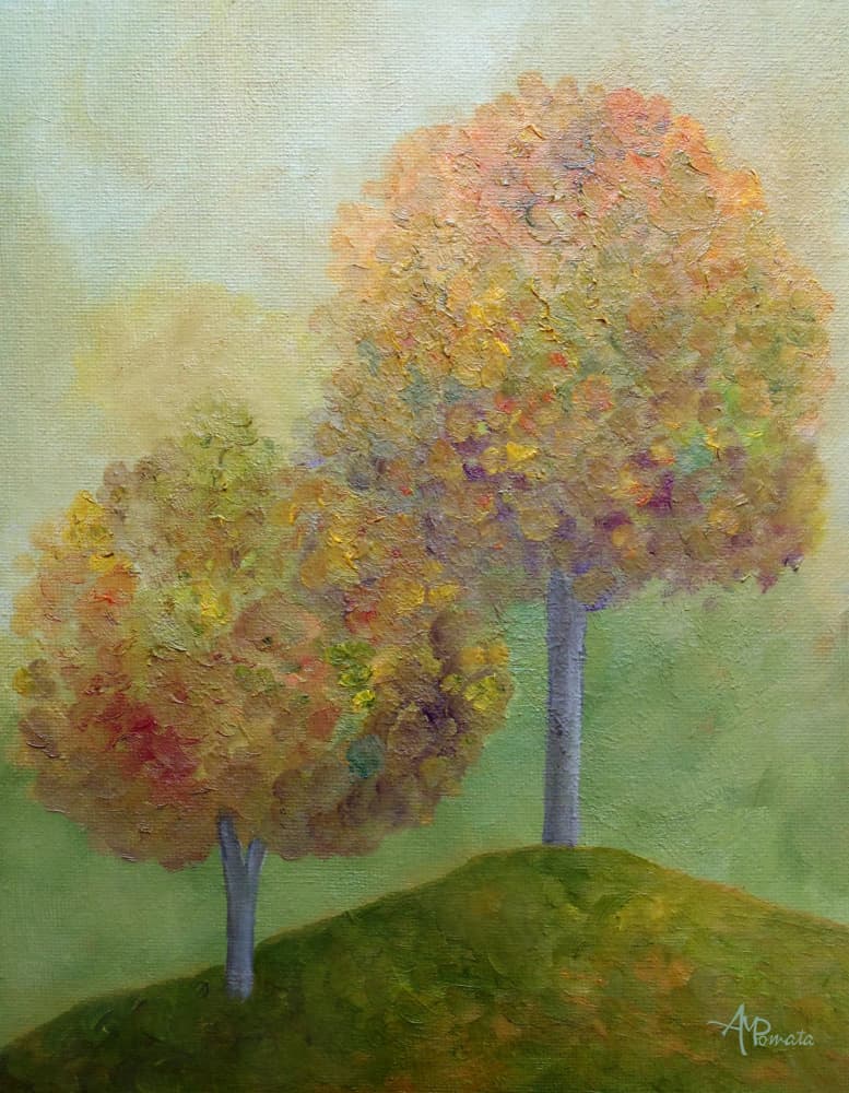 Peaceful Autumn Trees by Angeles M. Pomata — canvas wall art
