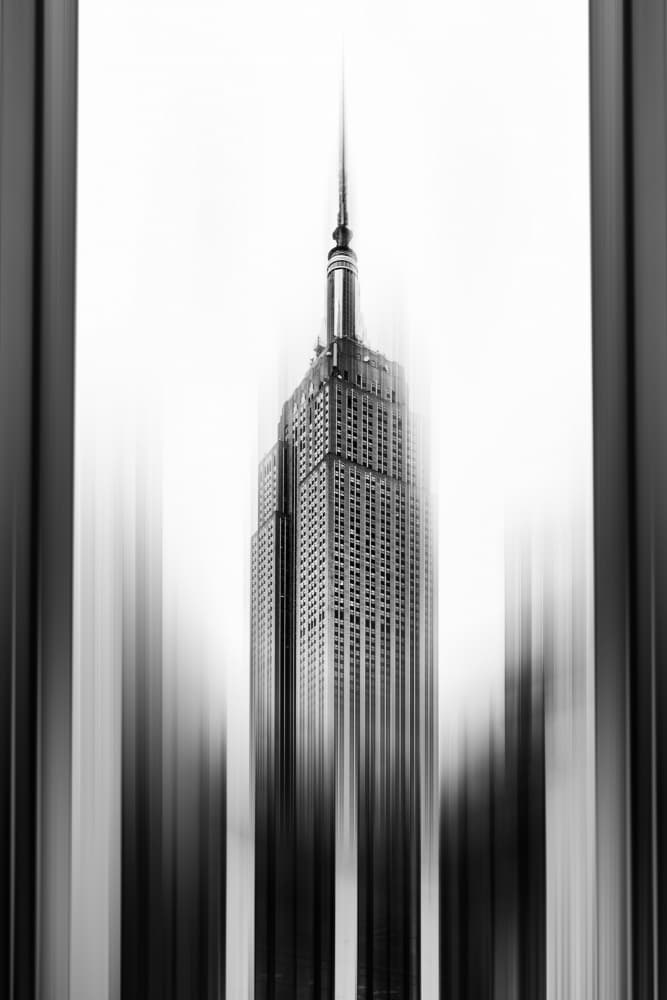 Empire State Dynamic Blur by Ibrahim Nabeel — canvas wall art
