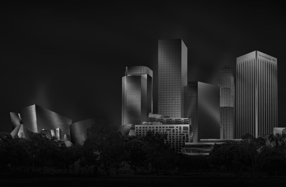 Dramatic City Skyline by Jose Parejo — canvas wall art