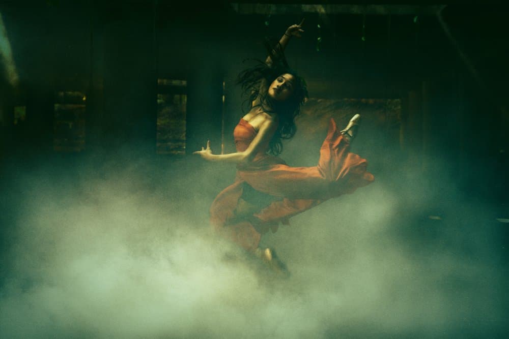 Dancer In Red Smoke by Srikanth Gumma — canvas wall art