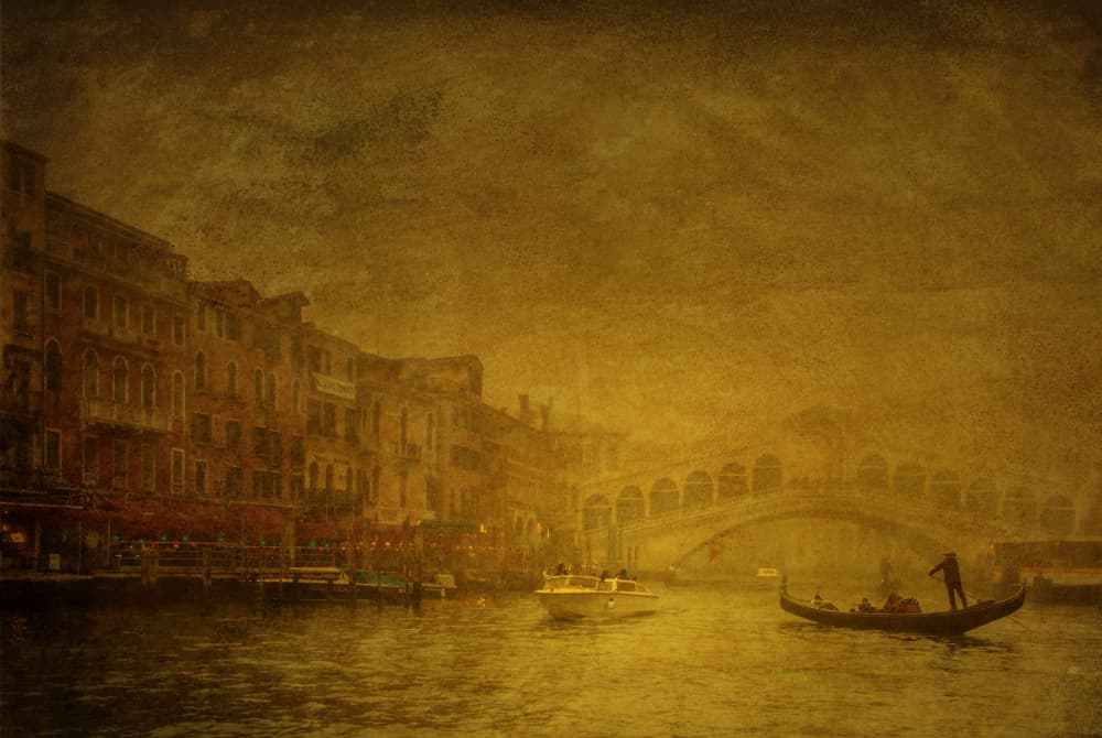 Golden Grand Canal Venice by Isabelle DUPONT — canvas wall art