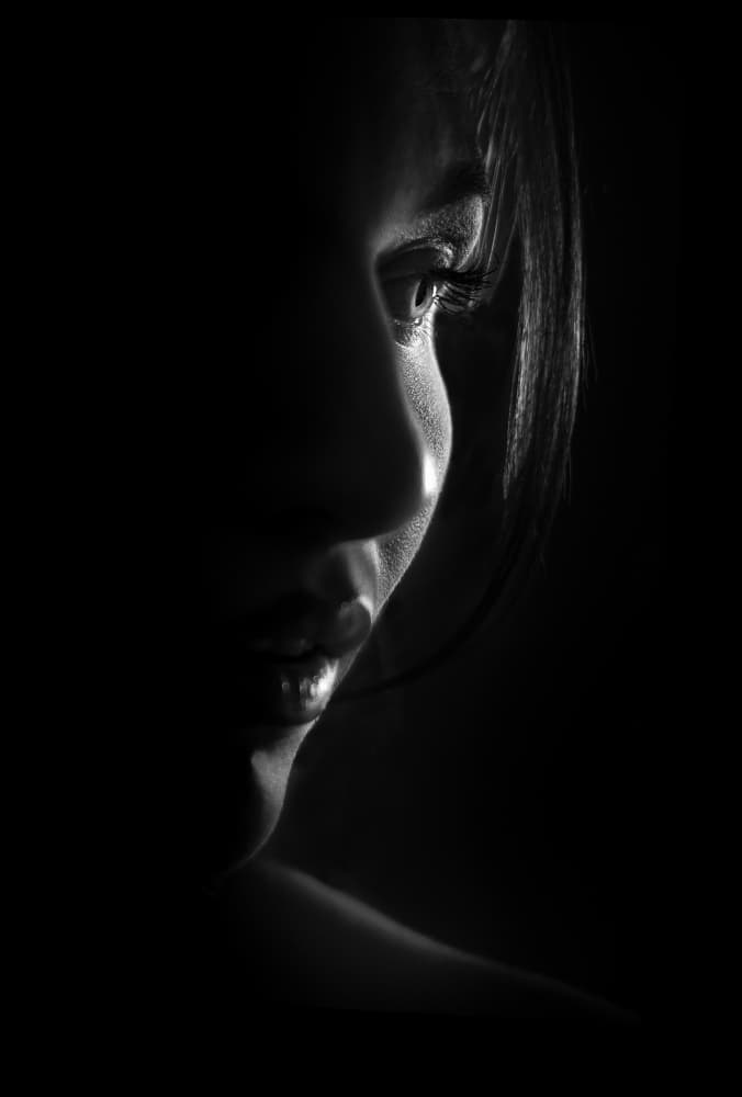 Mysterious Woman Profile by Toni Fidanza — canvas wall art