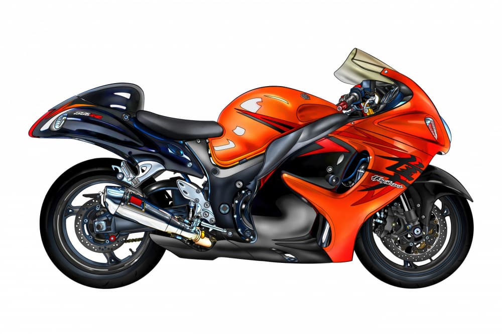 Vibrant Orange Speed Machine by Rafal Kulik — canvas wall art