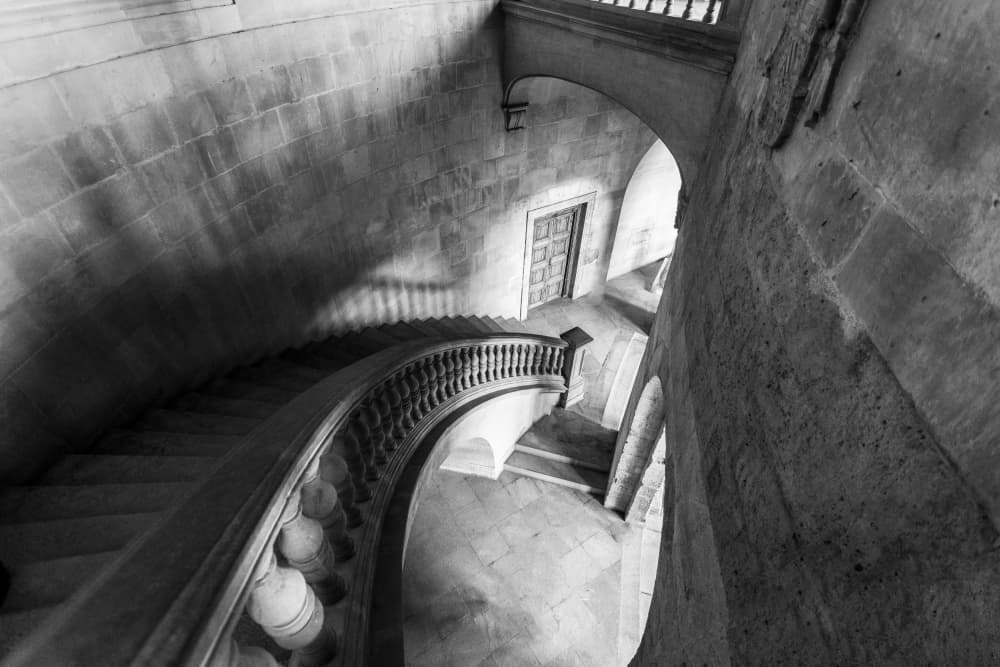 Grand Stone Staircase by Emilio Pino — canvas wall art