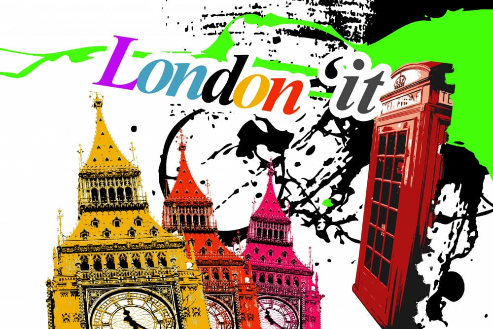 London City Pop Art by Rafal Kulik — canvas wall art