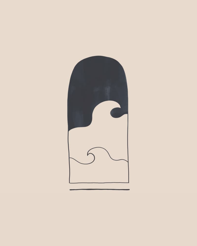 Abstract Wave Arch by Ivy Green Illustrations — canvas wall art