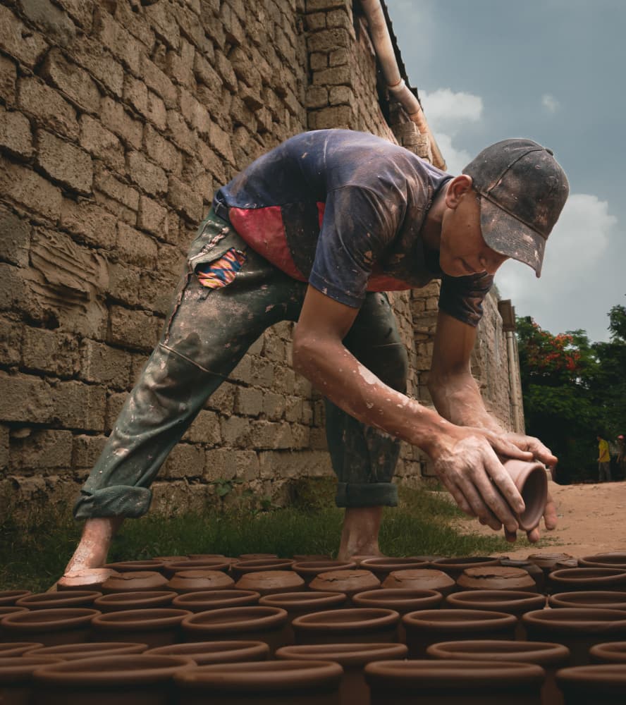 Potter's Clay Work by Hesham Ragab — canvas wall art