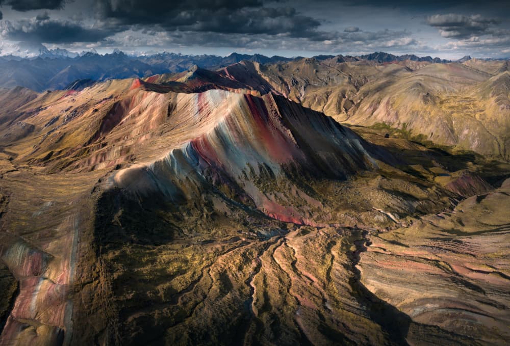 Dramatic Rainbow Mountain by Karol Nienartowicz — canvas wall art