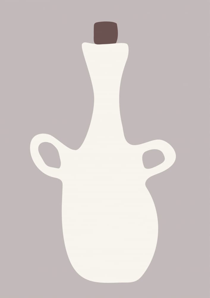 Minimalist White Bottle by Christina Heitmann — canvas wall art