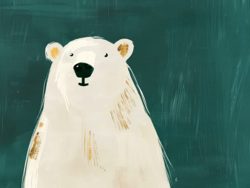 Charming Polar Stare by Treechild — canvas wall art