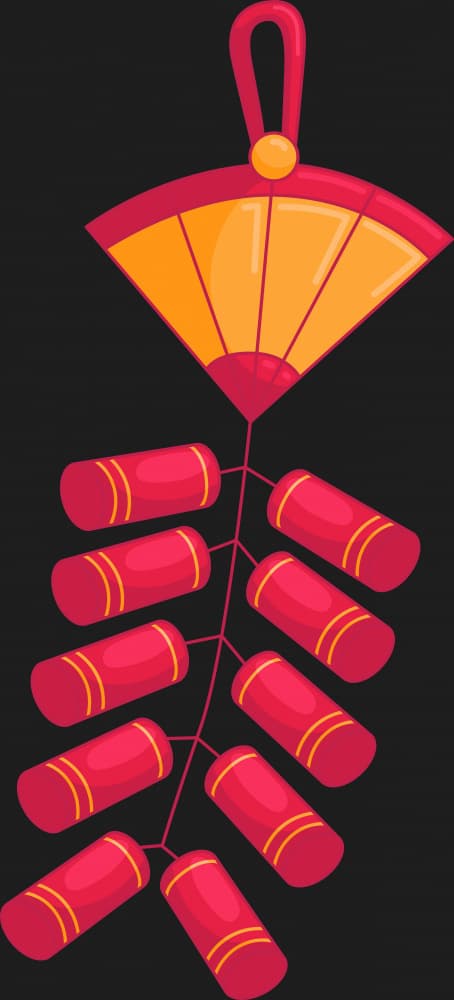 Festive Chinese Firecrackers by Marika Barsrsind — canvas wall art