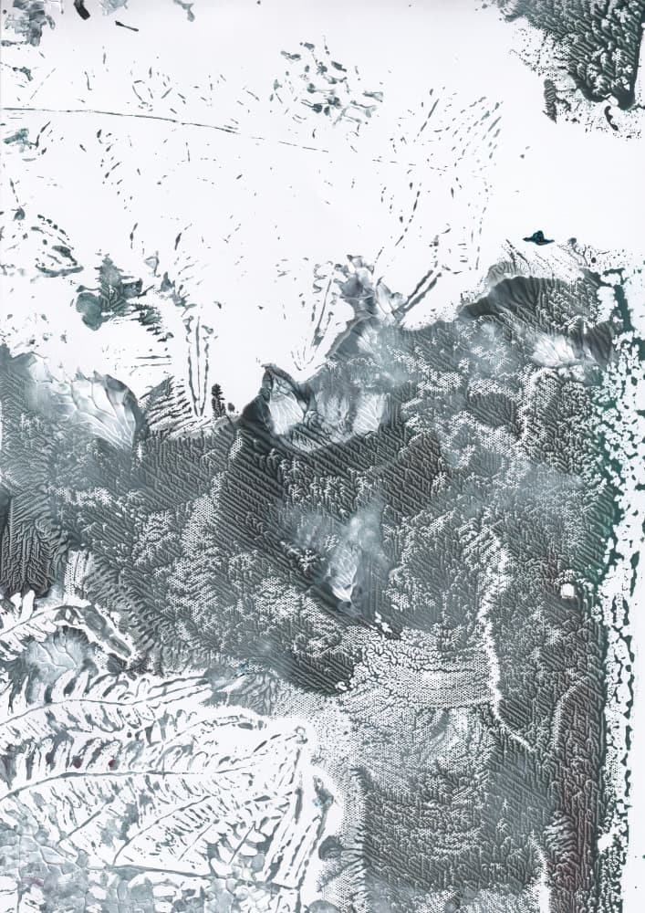 Moody Winter Abstract by Maira Ribena — canvas wall art