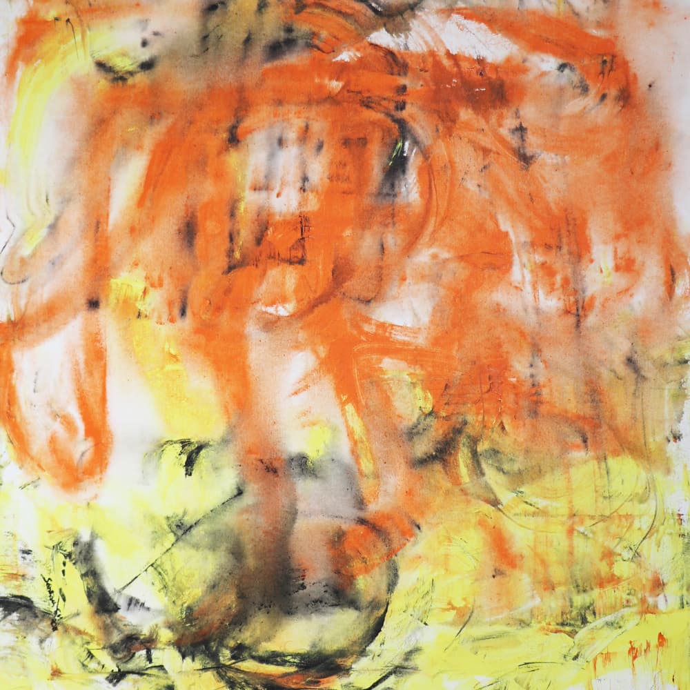 Vibrant Orange Energy by Santhosh ch — canvas wall art