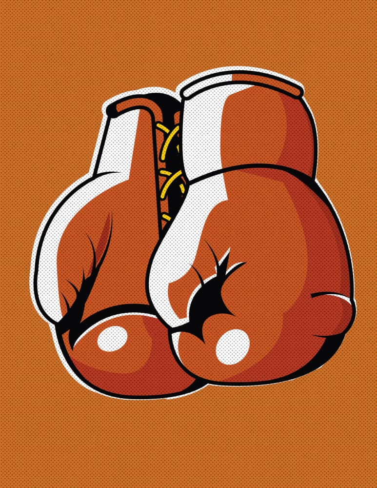 Classic Boxing Gloves by Nicholas — canvas wall art