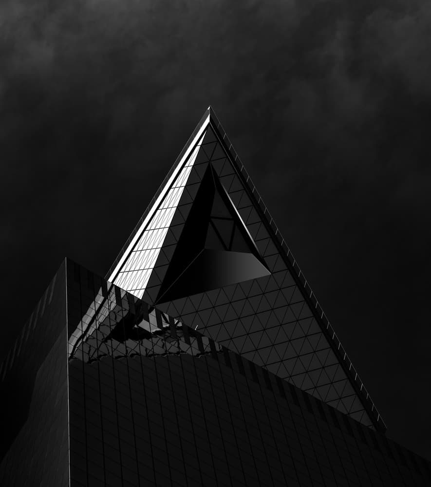 Dramatic Modern Pyramid by Shelley Quarless — canvas wall art