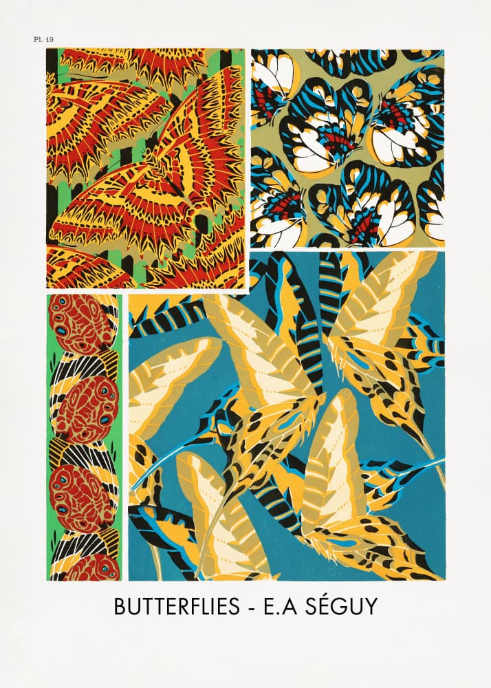 Butterflies 19 by Emile Alain Seguy — canvas wall art