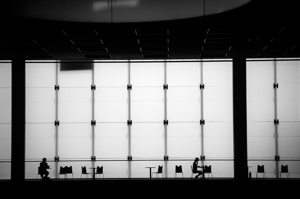 Modern Window Silhouettes by Reiko kiri — canvas wall art
