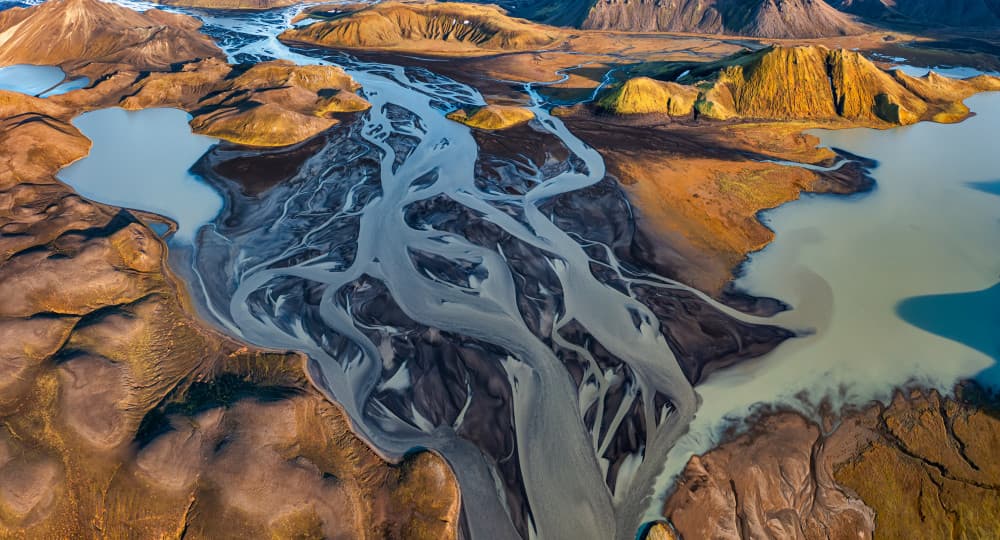 Braided Glacial River by Luigi Ruoppolo — canvas wall art