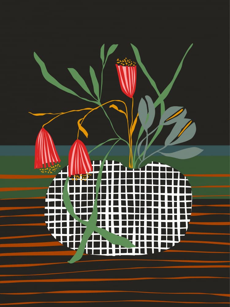 Abstract Floral Arrangement by Annick — canvas wall art