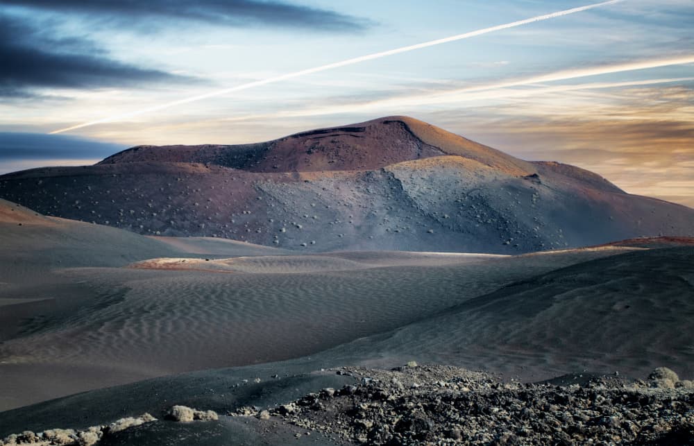Volcanic Desert Landscape by Mathilde Guillemot — canvas wall art