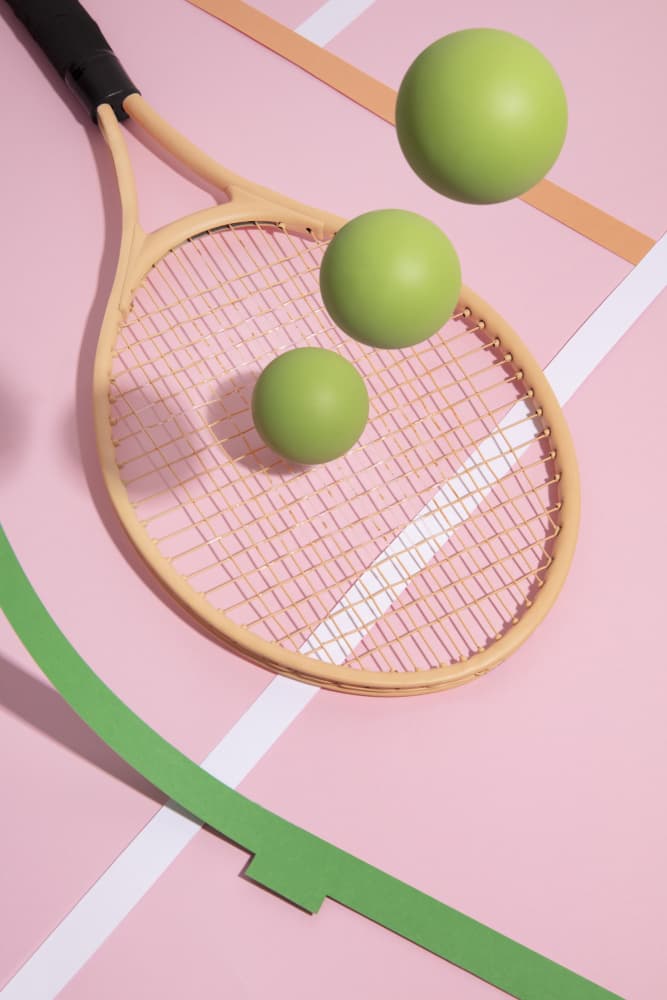Pastel Tennis Court by Julia Ramiro — canvas wall art