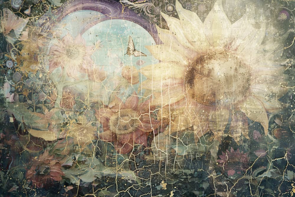 Dreamy Sunflower Garden by Rafal Kulik — canvas wall art