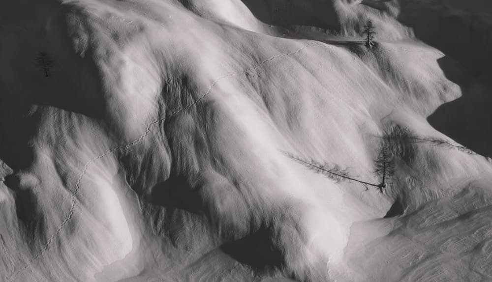 Snowy Mountain Shadows by Ales Krivec — canvas wall art