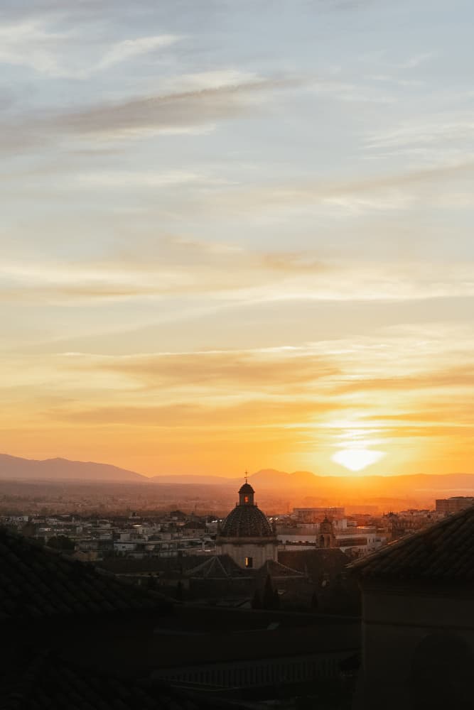 Golden City Sunset by Aimee Giles — canvas wall art