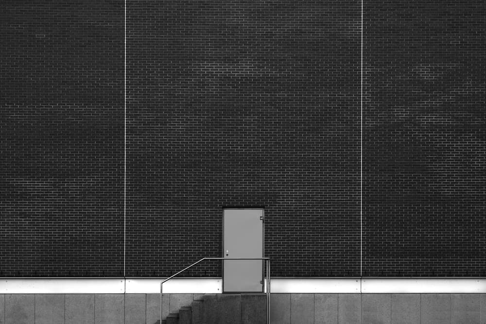 Minimalist Brick Entrance by Rolf Endermann — canvas wall art