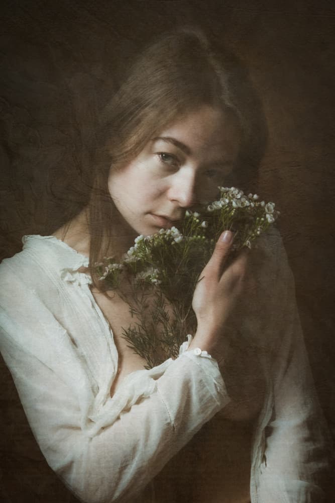 Ethereal Woman Wildflowers by Ruth Franke — canvas wall art