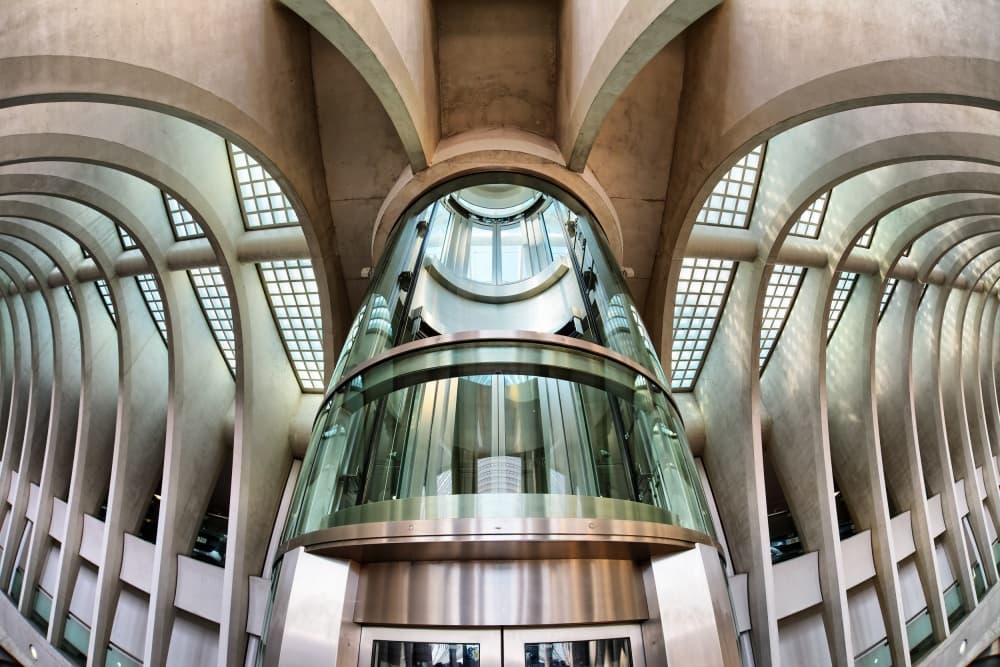 Modern Architectural Elevator by Martin Fleckenstein — canvas wall art