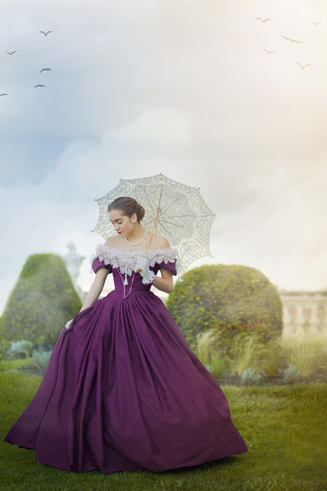 Elegant Lady Garden Stroll by Ildiko Neer — canvas wall art